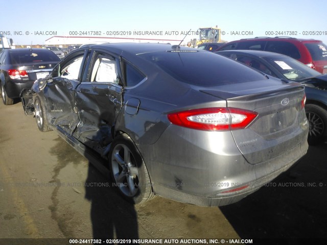 3FA6P0LU6ER306220 - 2014 FORD FUSION SE HYBRID GRAY photo 3