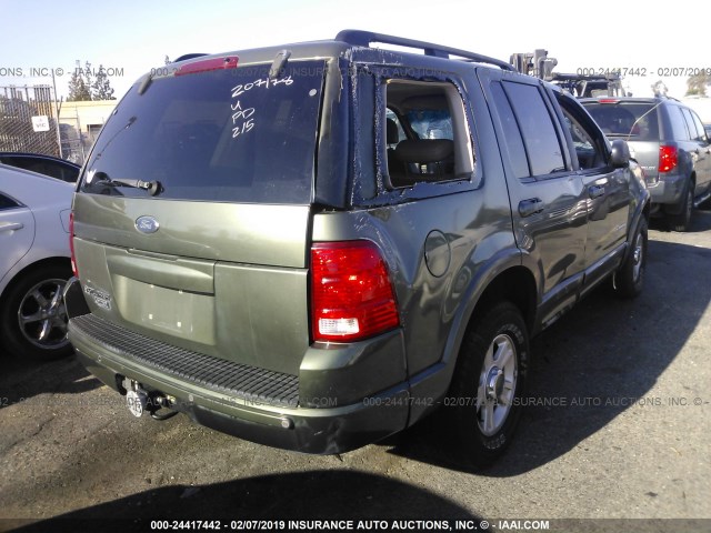 1FMDU65E42ZA90213 - 2002 FORD EXPLORER LIMITED GREEN photo 4