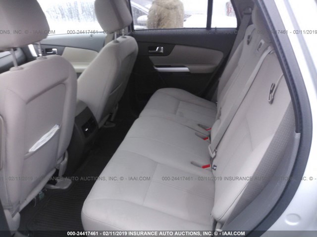 2FMDK3GC1DBB23982 - 2013 FORD EDGE SE SILVER photo 8