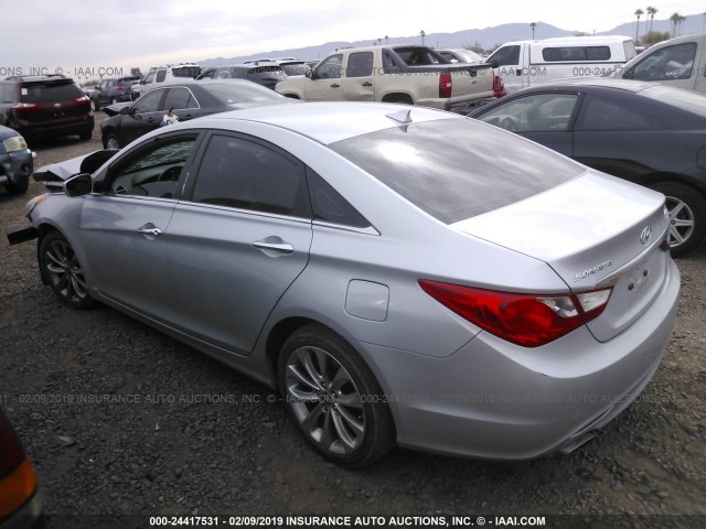 5NPEC4AB5CH359131 - 2012 HYUNDAI SONATA SE/LIMITED SILVER photo 3