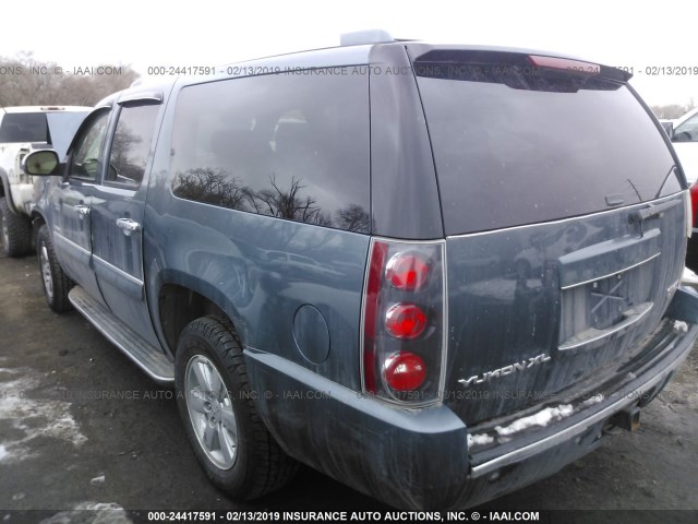 1GKFK66807J363671 - 2007 GMC YUKON XL DENALI BLUE photo 3