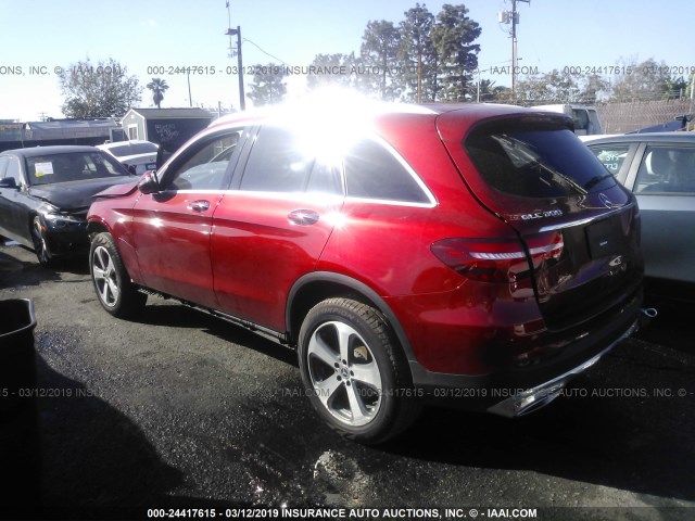 WDC0G4KB0KV118289 - 2019 MERCEDES-BENZ GLC 300 4MATIC RED photo 3