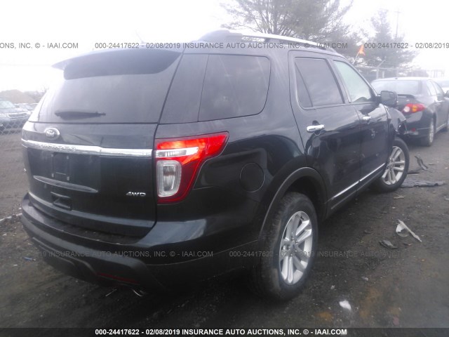 1FM5K8D89EGC45467 - 2014 FORD EXPLORER XLT BLACK photo 4