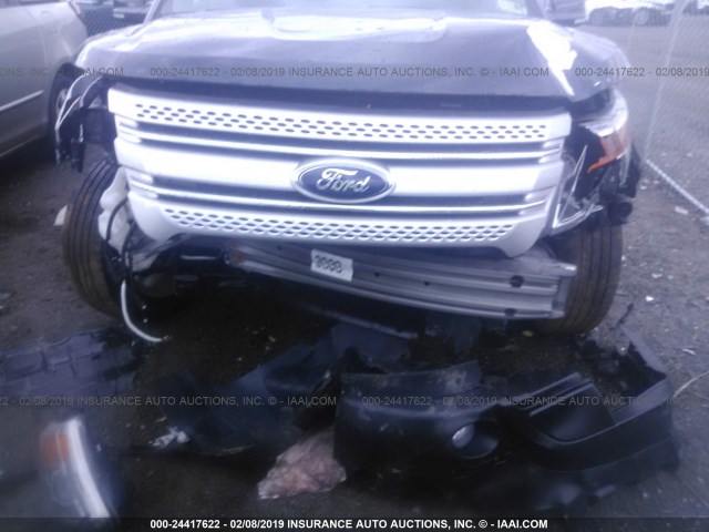 1FM5K8D89EGC45467 - 2014 FORD EXPLORER XLT BLACK photo 6