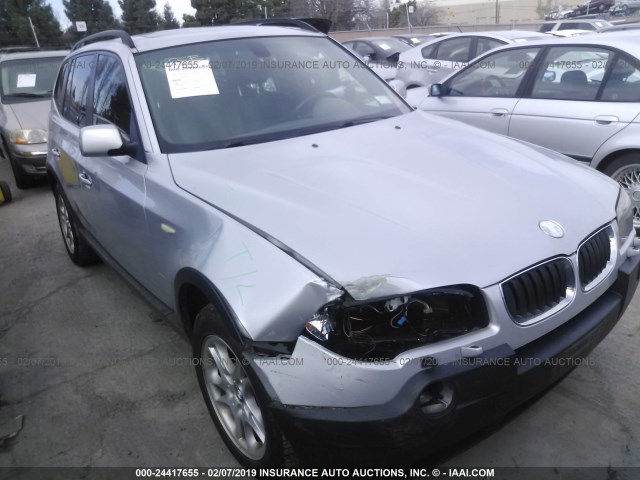 WBXPA73454WB27077 - 2004 BMW X3 2.5I SILVER photo 1