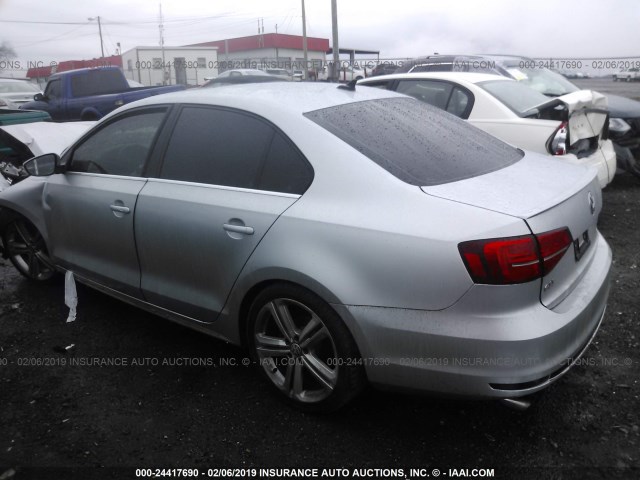 3VW4S7AJ1FM262236 - 2015 VOLKSWAGEN JETTA GLI SILVER photo 3