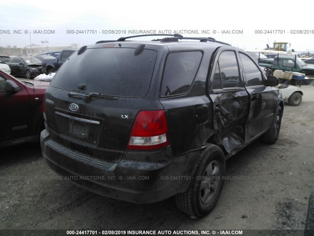 KNDJD733665544103 - 2006 KIA SORENTO EX/LX BLACK photo 4