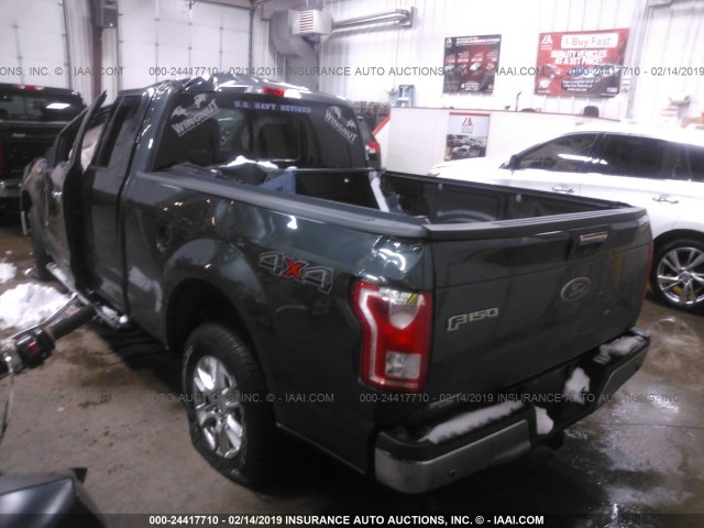 1FTEX1EP2FKD27882 - 2015 FORD F150 SUPER CAB GRAY photo 3