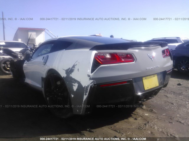 1G1YB2D75K5104398 - 2019 CHEVROLET CORVETTE STINGRAY/3LT GRAY photo 3