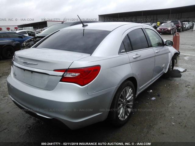 1C3CCBAB6CN101037 - 2012 CHRYSLER 200 LX SILVER photo 4