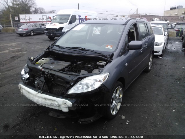 JM1CR29L990357959 - 2009 MAZDA 5 GRAY photo 2