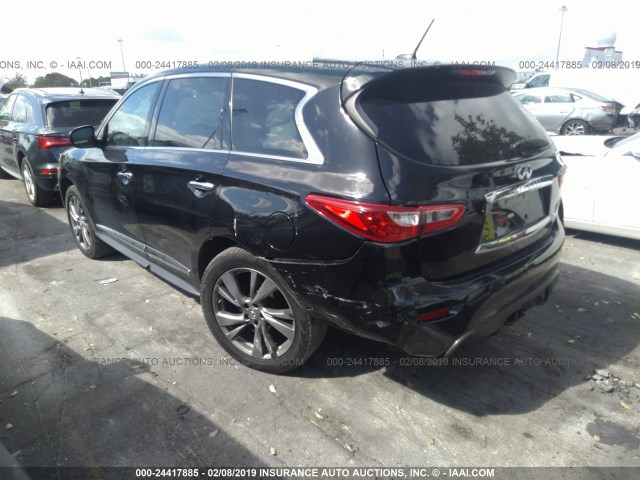 5N1AL0MM1DC302499 - 2013 INFINITI JX35 BLACK photo 3