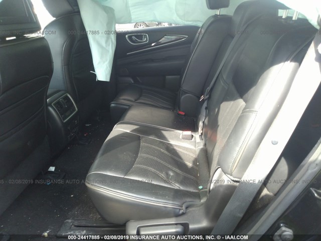 5N1AL0MM1DC302499 - 2013 INFINITI JX35 BLACK photo 8