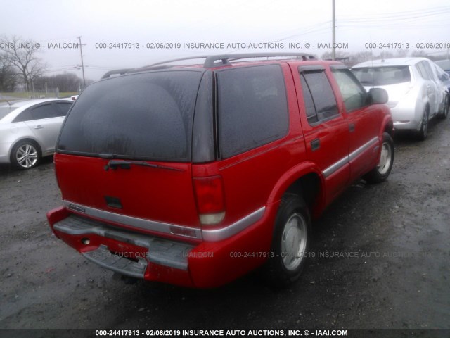 1GKCS13W2X2559775 - 1999 GMC JIMMY RED photo 4