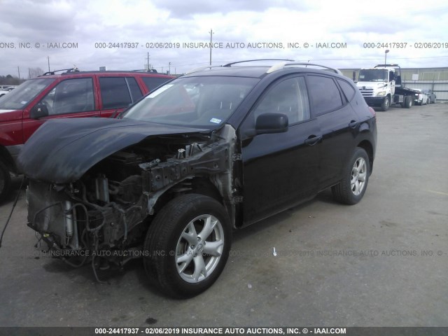 JN8AS58T98W010159 - 2008 NISSAN ROGUE S/SL BLACK photo 2