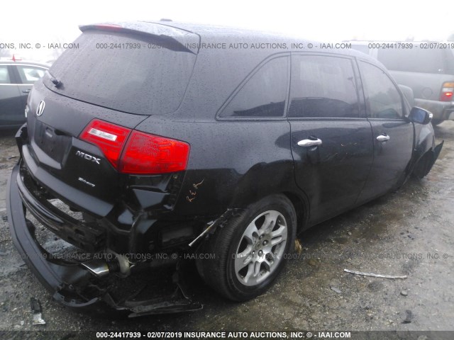 2HNYD28338H511303 - 2008 ACURA MDX TECHNOLOGY BLACK photo 4