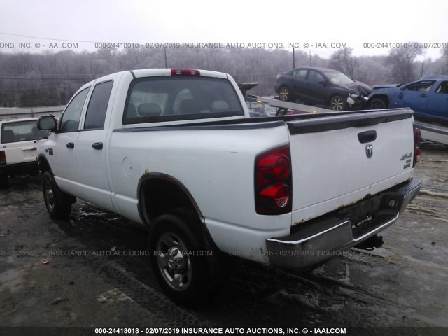 3D7KS28D07G817695 - 2007 DODGE RAM 2500 ST/SLT WHITE photo 3