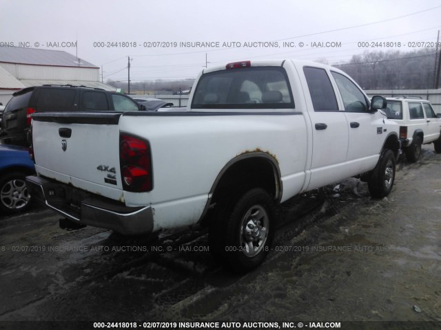 3D7KS28D07G817695 - 2007 DODGE RAM 2500 ST/SLT WHITE photo 4