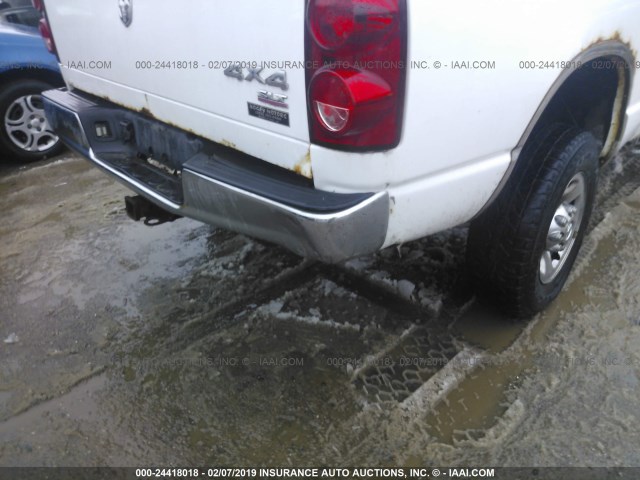 3D7KS28D07G817695 - 2007 DODGE RAM 2500 ST/SLT WHITE photo 6