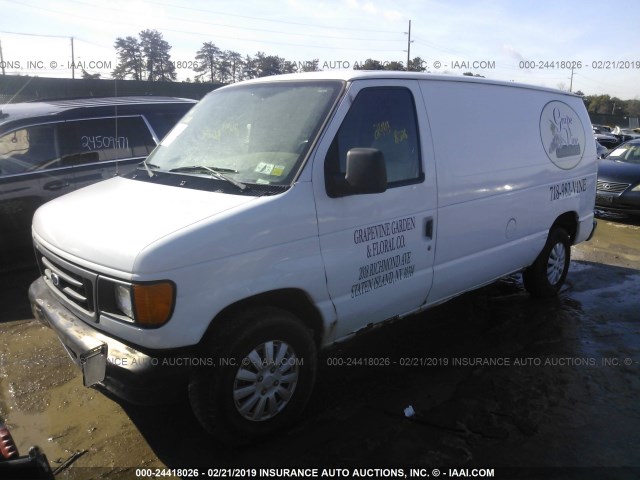 1FTRE14203HB67488 - 2003 FORD ECONOLINE E150 VAN WHITE photo 2