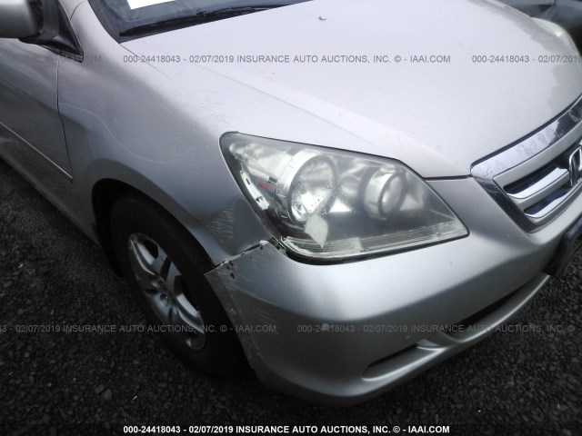 5FNRL38745B131510 - 2005 HONDA ODYSSEY EXL SILVER photo 6