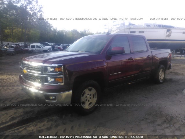 3GCUKREC2FG427090 - 2015 CHEVROLET SILVERADO K1500 LT GRAY photo 2