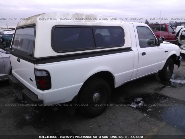 1FTYR10DX5PA05626 - 2005 FORD RANGER WHITE photo 4