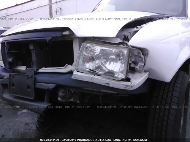 1FTYR10DX5PA05626 - 2005 FORD RANGER WHITE photo 6