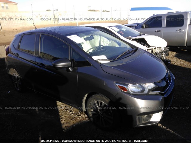 3HGGK5H85FM784070 - 2015 HONDA FIT EX/EXL GRAY photo 1