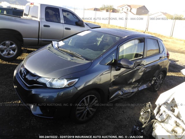 3HGGK5H85FM784070 - 2015 HONDA FIT EX/EXL GRAY photo 2