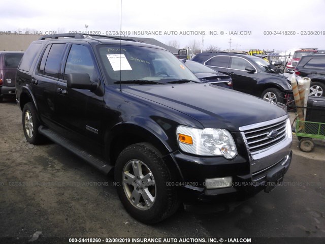 1FMEU63E37UA58686 - 2007 FORD EXPLORER XLT BLACK photo 1