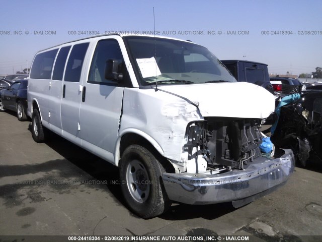 1GAZG1FG5E1102613 - 2014 CHEVROLET EXPRESS G3500 LT WHITE photo 1