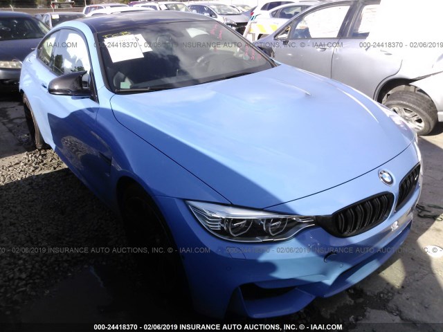 WBS3R9C54GK337227 - 2016 BMW M4 BLUE photo 1