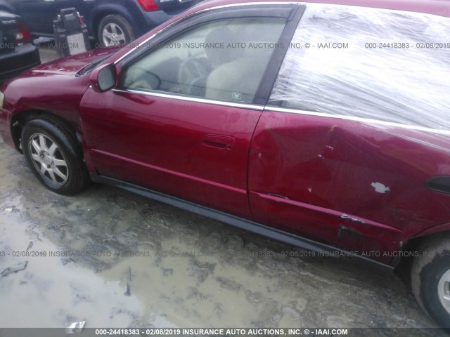 1HGCG66812A053605 - 2002 HONDA ACCORD EX/SE RED photo 6