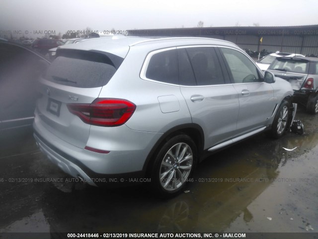 5UXTR9C53JLC82554 - 2018 BMW X3 XDRIVEM40I SILVER photo 4