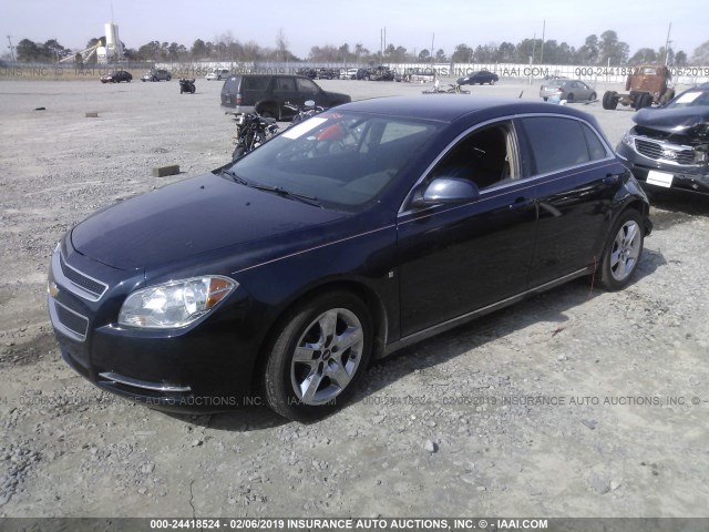 1G1ZH57B19F134085 - 2009 CHEVROLET MALIBU 1LT ლურჯი ფოტო 2