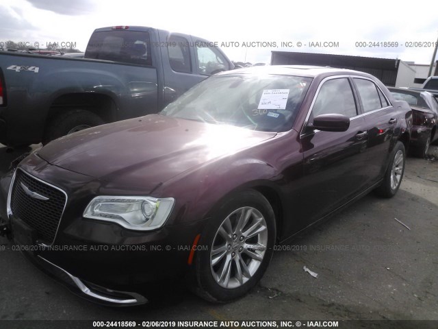 2C3CCAAG9GH273602 - 2016 CHRYSLER 300 LIMITED MAROON photo 2