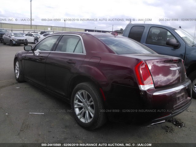 2C3CCAAG9GH273602 - 2016 CHRYSLER 300 LIMITED MAROON photo 3