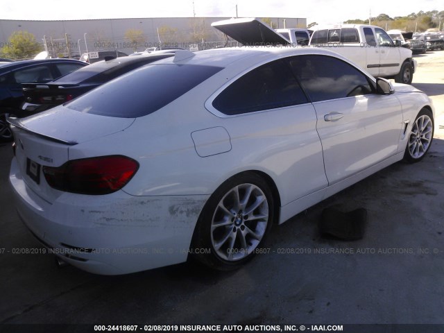 WBA3R1C55EK190130 - 2014 BMW 435 I WHITE photo 4