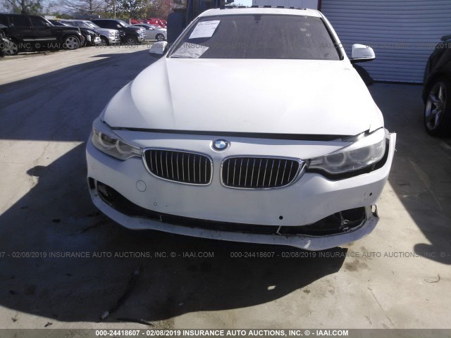 WBA3R1C55EK190130 - 2014 BMW 435 I WHITE photo 6