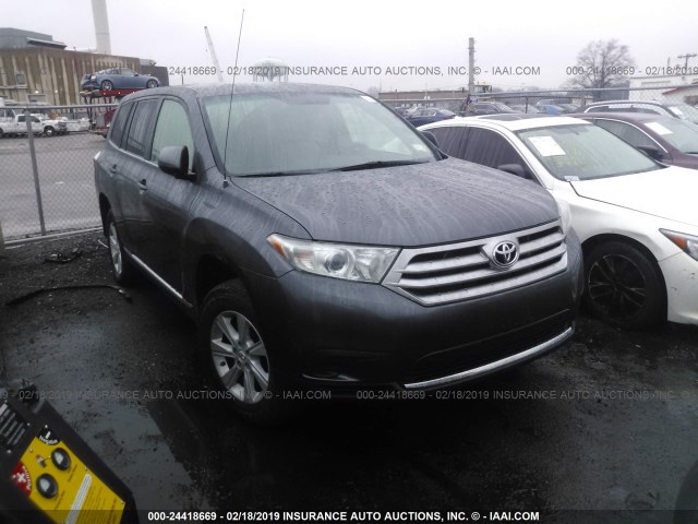 5TDZA3EH3CS030759 - 2012 TOYOTA HIGHLANDER SE GRAY photo 1