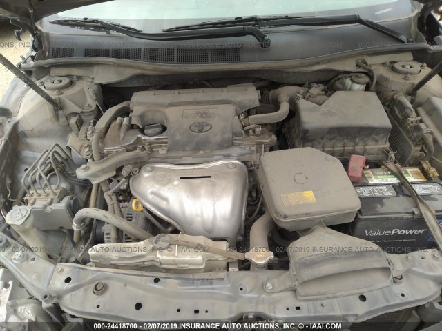 4T1BF1FK4CU046266 - 2012 TOYOTA CAMRY SE/LE/XLE GRAY photo 10