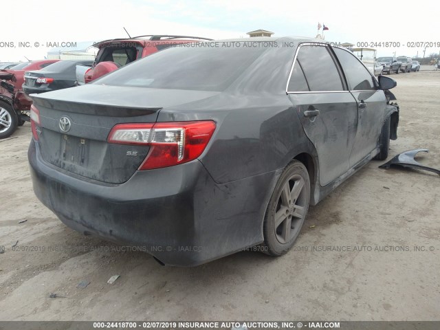 4T1BF1FK4CU046266 - 2012 TOYOTA CAMRY SE/LE/XLE GRAY photo 4