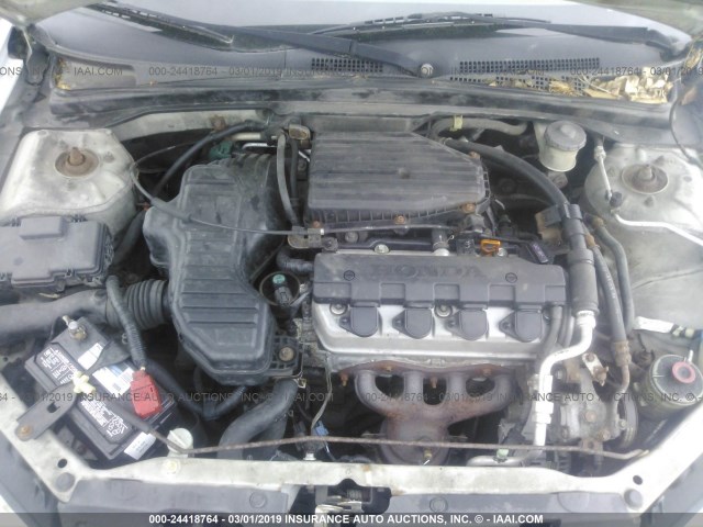 1HGES16365L000826 - 2005 HONDA CIVIC DX VP 银色 照片 10