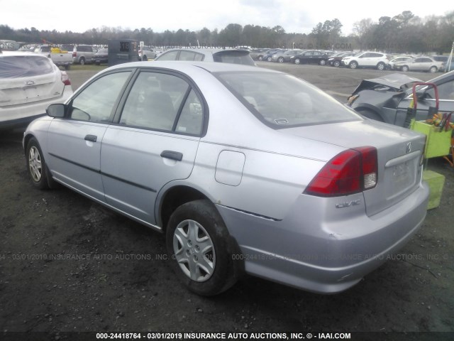 1HGES16365L000826 - 2005 HONDA CIVIC DX VP 银色 照片 3