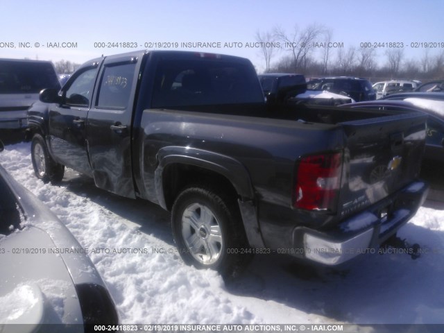 3GCRKSE31AG294005 - 2010 CHEVROLET SILVERADO K1500 LT BLACK photo 3