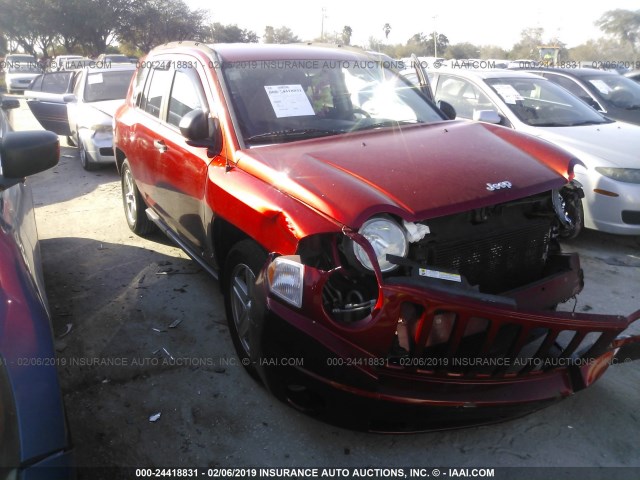 1J8FT47W17D190275 - 2007 JEEP COMPASS RED photo 1