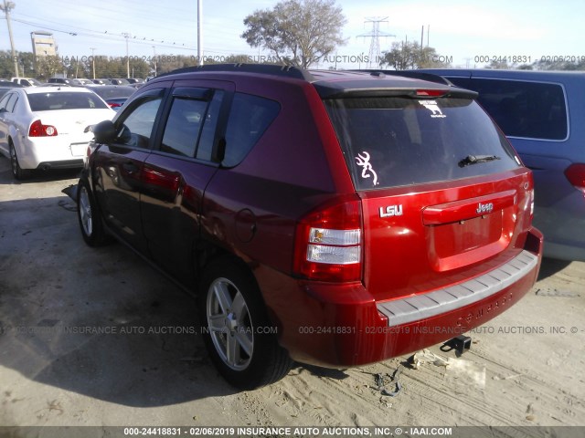1J8FT47W17D190275 - 2007 JEEP COMPASS RED photo 3