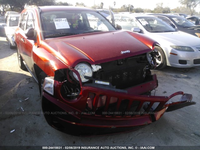 1J8FT47W17D190275 - 2007 JEEP COMPASS RED photo 6