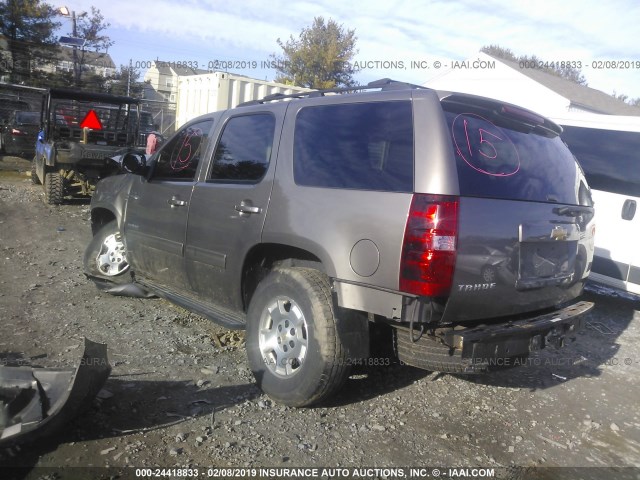 1GNSCAE02DR146391 - 2013 CHEVROLET TAHOE C1500  LS BROWN photo 3